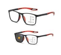 Genérico Gafas de Lectura Progresivas Fotocromáticas para Hombre y Mujer, Lentes Multifocales Inteligentes con Filtro Luz Azul, Montura TR90 Ultraligera con Bisagras de Muelle para Leer