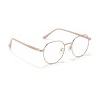 Genérico Gafas de Lectura Redondas Metal Anti Luz Azul para Mujer Hombre, Montura 9g Ultraligera, Gafas Presbicia Estilo Retro, Lentes HD Para Ordenador Gaming, Patillas Flexibles