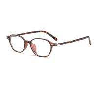 Genérico Gafas de Lectura TR90 con Patillas Flexibles ovaladas ultraligeras antiluz Azul para Ordenador para Rostro pequeño para Mujeres y Hombres,Tortoise,+2.75
