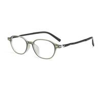 Genérico Gafas de Lectura TR90 con Patillas Flexibles ovaladas ultraligeras antiluz Azul para Ordenador para Rostro pequeño para Mujeres y Hombres,Verde,+0.75