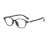 Genérico Gafas de Lectura TR90 con Patillas Flexibles ovaladas ultraligeras antiluz Azul para Ordenador para Rostro pequeño para Mujeres y Hombres,Negro,+2.75