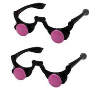 Genérico Gafas De Luz LED Para Halloween - Gafa LED Con Ojos Rojos Brillantes, Gafas Novelas Red Masquerada Propiedades Para Adultos, 2 Piezas