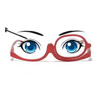 Genérico Gafas de Maquillaje, lectura de maquillaje para mujeres con bisagra de resorte, Lectores De Cosméticos Abatibles Con Lupa 1.0x 1.5x 2.0x 2.5x 3.0x 3.5x 4.0x(Rojo,3.5x)