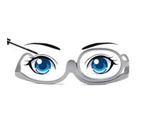 Genérico Gafas de Maquillaje, lectura de maquillaje para mujeres con bisagra de resorte, Lectores De Cosméticos Abatibles Con Lupa 1.0x 1.5x 2.0x 2.5x 3.0x 3.5x 4.0x(Silver-gray,2.0x)