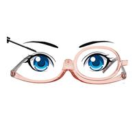 Genérico Gafas de Maquillaje, lectura de maquillaje para mujeres con bisagra de resorte, Lectores De Cosméticos Abatibles Con Lupa 1.0x 1.5x 2.0x 2.5x 3.0x 3.5x 4.0x(Brown leopard print,2.5x)