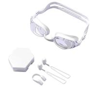 Genérico Gafas de Natación Antivaho,Set Adulto de Pinza Nasal Tapones Auditivos y Accesorios | Visión Amplia Ajustable Para Hombre Mujer con Estuche Piscina Playa Spa Centro Fitness Agua