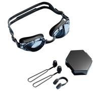 Genérico Gafas de Natación Antivaho - Set Completo de Gafas de Playa con Clip Nasal y Tapones | Visión Amplia Ajustable Estuche para Mujer Piscina Playa Gimnasio Centro Fitness Buceo Mar