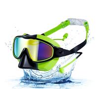 Genérico Gafas de Natación para Niños | Con Cubrenariz y Tapones para los Oídos, Máscara Antivaho | Gafas para Niños de 3 a 14 Años, Niño y Niña,Ideales para Buceo, Snorkel, Playa y Piscina de