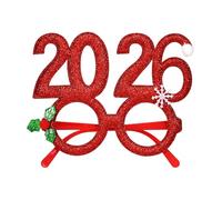Genérico Gafas De Navidad | 2026 Lentes Para Fotomatón | Gafas Decorativas de Accesorios | para Cena de Oficina Reunión Familiar Evento Temático Desfile Navideño Año Nuevo Fiesta Nocturna