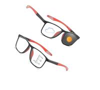 Genérico Gafas De Presbicia Bifocales Progresivas Fotocromáticas Inteligentes Deportivas Gafas De Lectura Ultraligera Cómodas Anti-luz Azul Lentes Para Leer Autograduables Progresivos(Rojo,2)