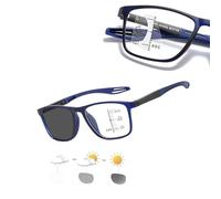 Genérico Gafas De Presbicia Bifocales Progresivas Fotocromáticas Inteligentes Deportivas, Lentes De Lectura Con Filtro De Luz Azul De Moda, Reading Glasses Para Aire Libre(Azul,2)