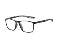 Genérico Gafas de Presbicia Multifocales Hombre y Mujer, Lentes Progresivas TR90 Ligeras Antideslizantes, Gafas Anti Luz Azul para Leer, Ver la TV y Pantallas Digitales(Black/Gray,+1.0)