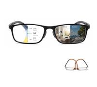 Genérico Gafas de Presbicia Progresivas Fotocromáticas para Hombre y Mujer, Lectores Multifocales sin Línea, Protección UV400, Anti Luz Azul, Bisagra de Muelle(Black/Gray,2.0x)