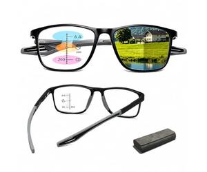 Genérico Gafas de Progresivas Fotocromáticos Progresivos Multifocales para Hombre y Mujer, Gafas para Leer con Filtro de Luz Azul & Protección UV, Montura TR90 Ligera con Bisagras de Resorte