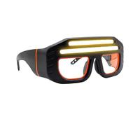 Generico Gafas de seguridad LED, iluminación ajustable con sensor de movimiento, gafas frontales LED recargables - para trabajos industriales, carpintería, metal, soldadura