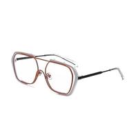 Genérico Gafas de sol con montura cuadrada estilo influencer, un diseño versátil que combina con todo(Orange)