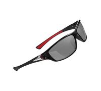Generico Gafas De Sol Deportivas- 14.5x6.3x3.8 Cm Portátil Gafas De Sol Ciclismo Polarizadas | Comodidad Protección Solar Gafas Polarizadas | Monturas Para Correr Playa Regalo, Black and Red Legs