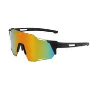 Generico Gafas de sol para bicicleta de carretera | Gafas de sol para deportes al aire libre para hombre, resistentes al viento, a prueba de polvo y polarizadas para bicicleta de montaña, Marco Negro