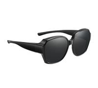 Genérico Gafas de sol polarizadas envolventes, gafas de sol que se ajustan sobre las gafas,Gafas polarizadas para hombres y mujeres - de con sombras a presión Face Shadow, ligeras
