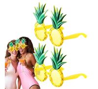 Genérico Gafas De Sol Tropicales: 2 Pares De Gafas Para, Novedosas De Piña Hawaiana, Accesorios Para Fotomatón | Para Piscina, Mujeres, Hombres, Verano, Playa, Celebración De Cumpleaños, Fe