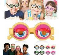 Genérico Gafas Divertidas Con Acción De Parpadeo Manual, Gafas Guiñadoras Para Actuaciones, Fiestas Y Fotos (Rojo)