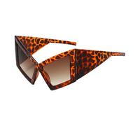 Genérico Gafas Divertidas Para Adultos,Gafas De Sol De Gran Tamaño Con Forma De De Gato Para Mujeres | Accesorios De Hip Hop Para Monturas De Gran Tamaño Tendencias Y Novedad Para, leopardo