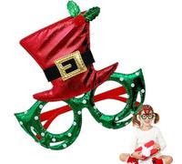 Genérico Gafas Divertidas Para La Navidad | Accesorios Y Decoración Para Anteojos - Anteojos Para Disfraces De Fiesta,Para Favores De Fiestas Mascarada Niños Niñas Adolescentes Y Adultos