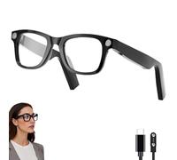 Genérico Gafas Inteligentes con cámara, Gafas con cámara 4K para Hombres/Mujeres, Gafas Inteligentes con IA con grabación de Audio y vídeo y traductor de Idiomas (Anti-Blue Light)