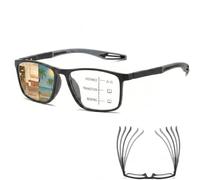 Genérico Gafas Multifocales Progresivas Deportivas, Gafas para Presbicia Luz Azul, Ultraligeras Anteojos de Lectura Gafas Flexibles Anti Glare Eye Strain Bisagras Resorte Rectangulares