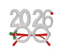 Genérico Gafas Navideñas Divertidas | 2026 Accesorios Para Lentes - Gafas Para Fiestas Navideñas,Para Niños Adolescentes Adultos Cena De Oficina Villancicos Evento Temático Desfile Navideño Año