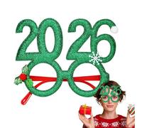 Genérico Gafas Navideñas Divertidas - 2026 Accesorios Para Lentes,Lentes Para Fiestas,Para Niños Adolescentes Adultos Cena De Oficina Villancicos Evento Temático Desfile Navideño Año