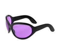 Generico Gafas ovaladas | Para Ojos De - Gafas De Sol Moradas Con Puente Nasal - Para Hombre Y Mujer Ideal Para Cumpleaños Uso Diario Streetwear Club Festival Musical Espectáculos Video