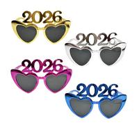 Genérico Gafas Para El Año Nuevo 2026,2026 Lentes Divertidos En Forma De Corazón | Lentes de Año Nuevo - Para Celebraciones Navideñas Y Carnavales Fiestas De Máscaras Para Adultos Y