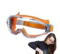 Genérico Gafas para los ojos: gafas resistentes a productos químicos, gafa protectras para talleres, monturas de seguridad transparentes con bordes sellados | Equipo de prevención de
