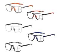 Genérico Gafas Progresivas Hombre, Gafas Presbicia Lectura Luz Azul | Gafas Fotocromáticas Multifocales, TR90 Ligero con Estuche Deportivo Antideslizante