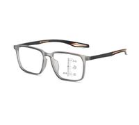 Genérico Gafas Progresivas Multifocales Para El Día A Día, Lentes Fotocromáticas Automáticas, Filtro Luz Azul, TR90 Muy Ligera, Visión Cerca Lejana Unisex(Gray-framde orange legs,2.0x)