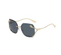 Genérico Gafas sin marco de moda retro gafas de sol hombres y mujeres gafas de sol de moda sin marco (Negro)