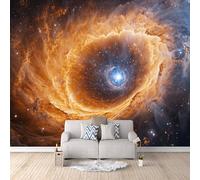Genérico Galaxia Papel pintado panorámico, 200×140cm, Patrón De Galaxia Del Sueño Dorado Papel pintado Tejido No Tejido decoración de pared, dormitorio, salón, póster de pared, XXL grande