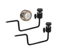 Genérico Game Camera Mount | 2 Pieces Metal Wall Mount | Security Camera Bracket | Heavy Duty Holder Adapter | Exterior Outside Corner For Tree Hiking Camping Wildlife Night Photography Video