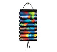 Genérico Game Mat Organizer Bag, Wall Mounted Storage Holder, Space-Saving Non-Woven Fabric PVC Card Mat Hanger with Hook for Bedroom Dorm RV Study Room Picnic Camping, 21.06x15.55 Inches