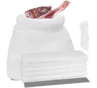 Genérico Game Meat Bags, Pack Moose Bags Reflective Strip, 11.81x47.24 Inches, Breathable Hunting Gear, Reusable Wild Storage for Elk, Deer, and Large Game Processing (White)
