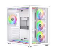Genérico Gaming PC Tower: Core i7-2600, 16GB RAM, GT730 4GB, 1TB+256GB SSD, White 10 Fan RGB Case, WiFi, Windows 11