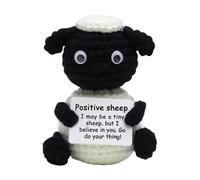 Genérico ganchillo Animals, Uplifting Crochet Doll, 2,36 x 2,36 x 3,74 pulgadas Positive Enfoaging Mensajes, Soft Handmade Decor for Bedroom, Office, Meditation, New Job, and Coworkers Gift |