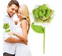 Generico ganchillo, flores de punto | Flores de punto de amor para San,Rosa hecha a mano para decoración del hogar, simulación de bricolaje de ganchillo