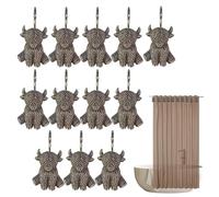 Genérico Ganchitos para Ducha,12 Unidades Acero Inoxidable Estilo Rústico,Colgadores Modernos para Baño | para Uso en Hogar, Baño, Dormitorio, Hotel, Granja