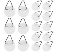 Genérico Gancho Adhesivo para Placa Redondo 22 Mm Gancho para Colgar Platos Transparente Plástico Resistente Soporte sin Taladro para Cocina y Hogar Pack 20 Unidades