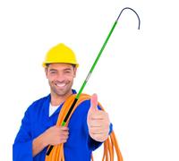 Genérico Gancho de Rescate Aislado de Alto Voltaje, Resistente, para electrocución de Emergencia, 10, 35 y 110 kV, Poste de Herramientas de Seguridad de Fibra de Vidrio de 1 m, 1,5 m, 2 m y