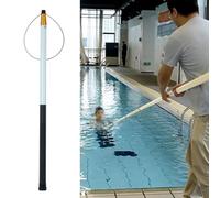 Genérico Gancho de Seguridad para Piscinas de Rescate de Emergencia - Pértiga telescópica de Fibra de Vidrio con Mango Antideslizante para Piscinas y Playas - Equipo Esencial para Salvar Vidas (Blanc