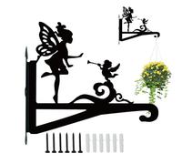 Genérico Gancho decorativo para plantas de pared, decoración para colgar plantas de metal | Perchas para de montaje en pared Silhouette | Ganchos decorativos de hierro para colgar en la, decoraci