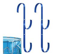 Genérico Gancho para Piscina - Organizador de Almacenaje Metálico Ahorraespacio,2 Ganchos para Pértiga Skimmer Piscina,Jardín, Patio, Pared, Barandillas, Skimmer, Rastrillo, Cepillo,